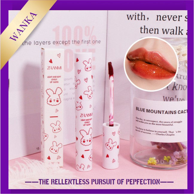 Son kem WANKA phối vỏ in hình thỏ dễ thương màu sắc lâu trôi hợp thời trang