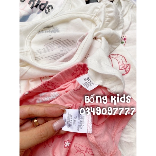 Set Váy Hè Bé Gái Minnie Hồng DN(không quần)