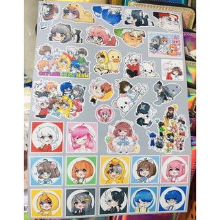 Sticker hero team set 30-60 cái khác nhau ép lụa cắt laze từng ảnh