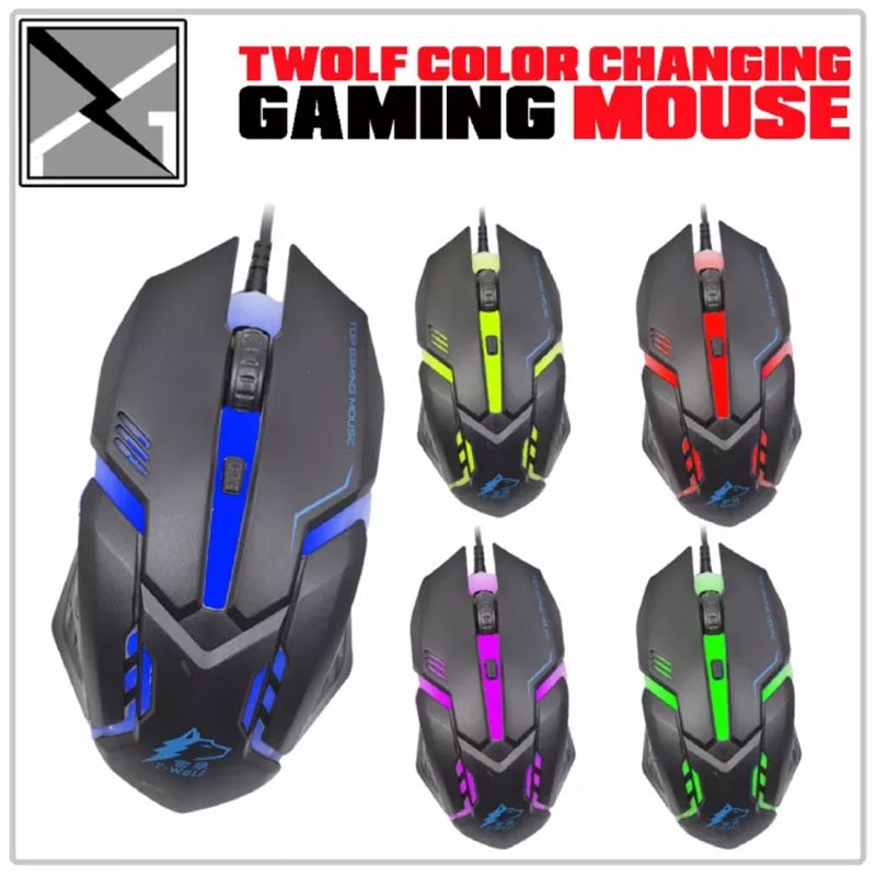 Chuột Gaming có dây T-WOLF V1 Led