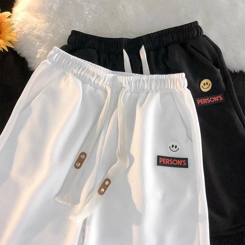 Quần Short Thể Thao Lưng Vừa Dáng Rộng Phối Dây Rút Kẻ Sọc Caro Thời Trang Mùa Hè Cho Nam