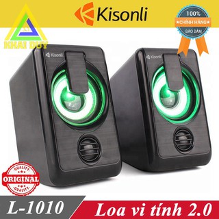 Loa vi tính mini công suất lớn kisonli led 7 màu âm thanh cực hay gía rẻ cực sóc l1010