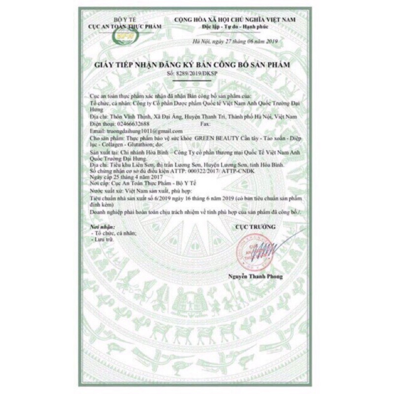 Cần Tây Green Beauty Mẫu mới