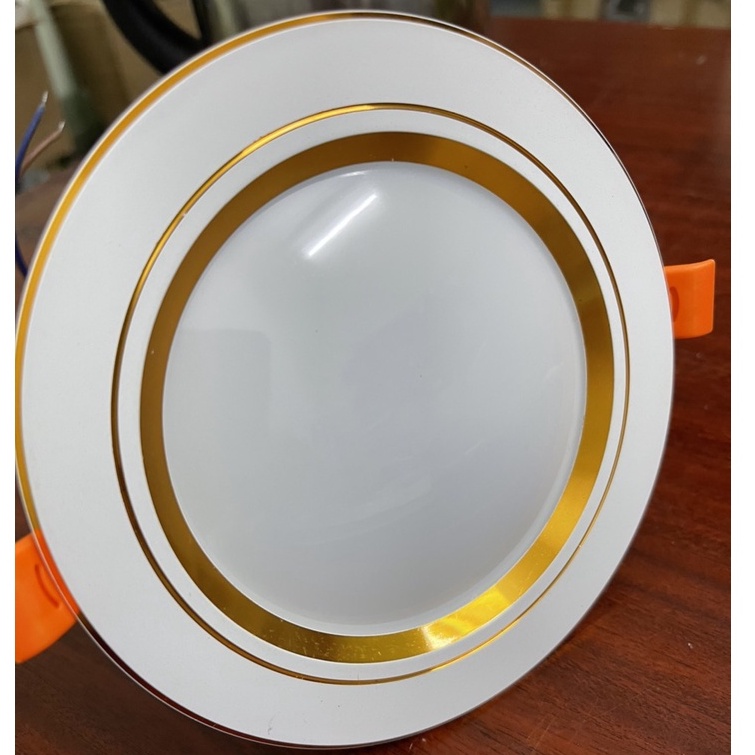 Đèn Âm Trần 9W 3 Chế Độ/ Viền Vàng/Viền Bạc, Đèn Led Trang Trí Trần Thạch Cao