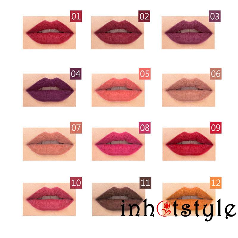 (Hàng Mới Về) Set 12 Chì Kẻ Viền Môi Lì Màu Không Thấm Nước Lâu Trôi | BigBuy360 - bigbuy360.vn