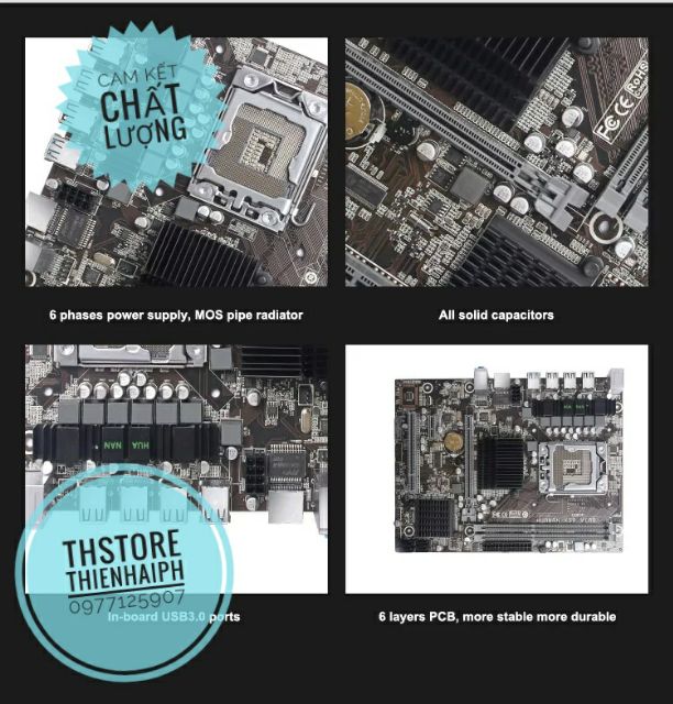 Mainboard X58 socket 1366, hỗ trợ ram 32gb, Xeon X5677, Xeon X5670..
