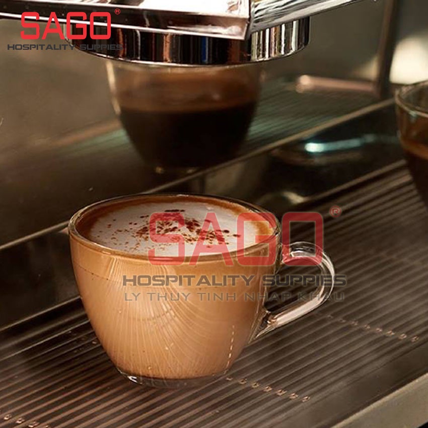 Bộ Tách Cafe Thủy Tinh Union 220ml , Nhập Khẩu Thái Lan