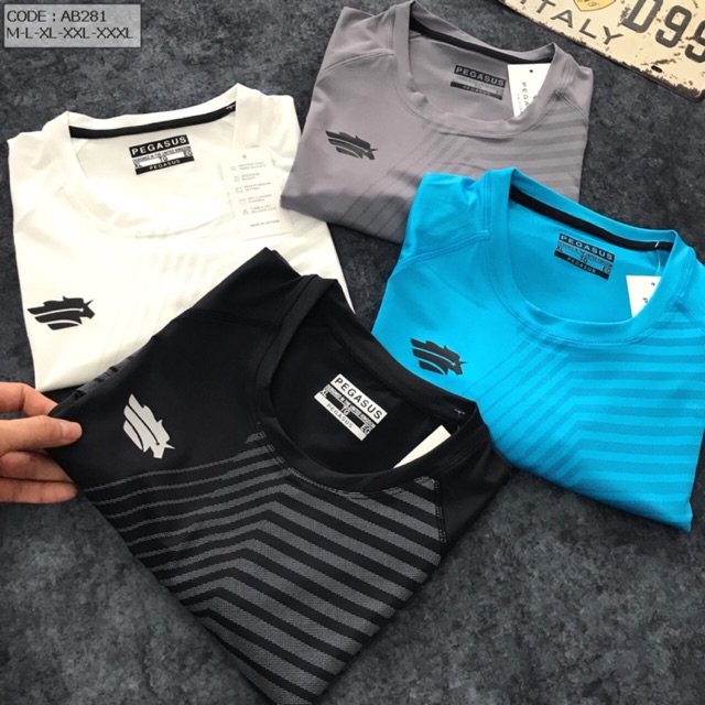 ÁO THUN THỂ THAO NAM CỔ TRONN IN LOGO(có size 3xl)