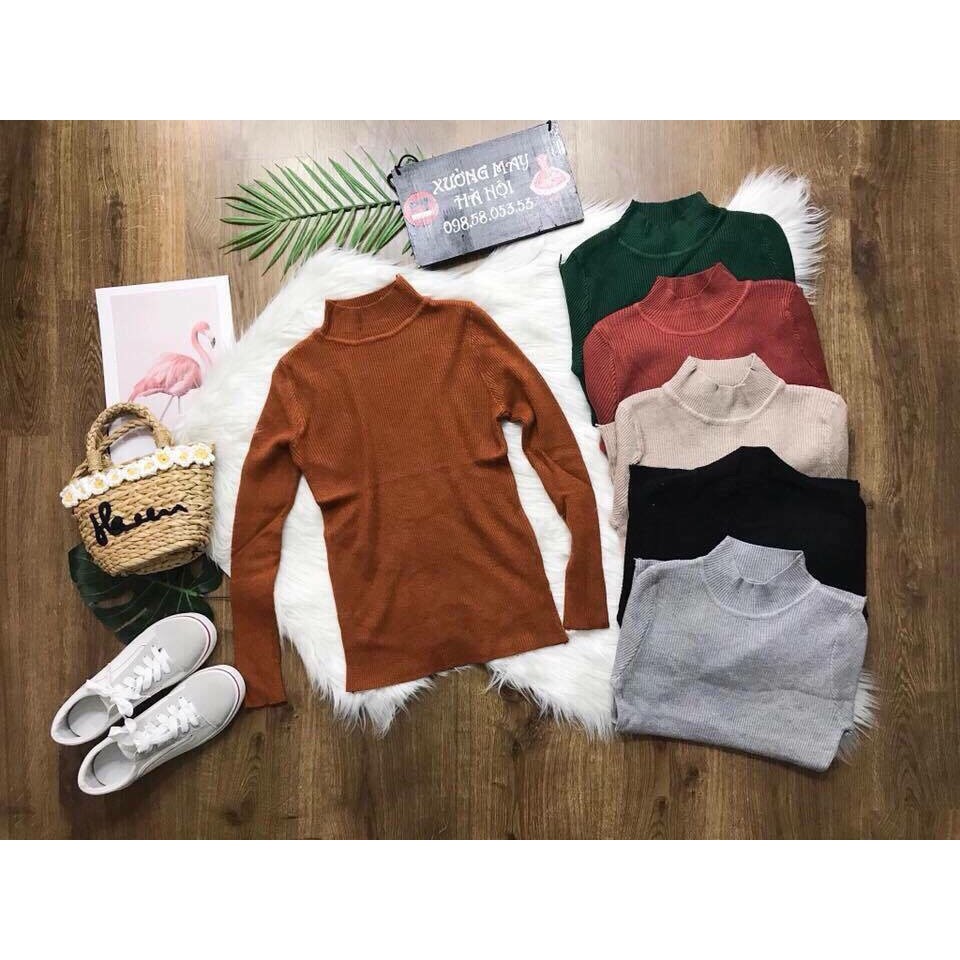 Combo 50 áo len tăm cổ 3 phân hàng Quảng Châu_Xưởng May Quang Anh