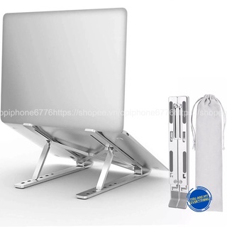 Đế tản nhiệt, kệ laptop nhôm bạc siêu nhẹ