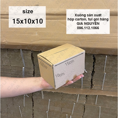 Set 50 hộp carton 3 lớp 15x10x10 dùng gói hàng - bao bì Gia Nguyễn