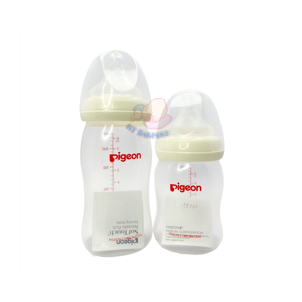 [Tem Chống GIả] Bình Sữa Pigeon Cổ Rộng NHẬP KHẨU PP PLUS 160ml/240ml