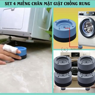 Bộ 4 Miếng Đệm Cao Su Lót Chân Máy Giặt Tủ Lạnh Chống Rung Chống Ồn