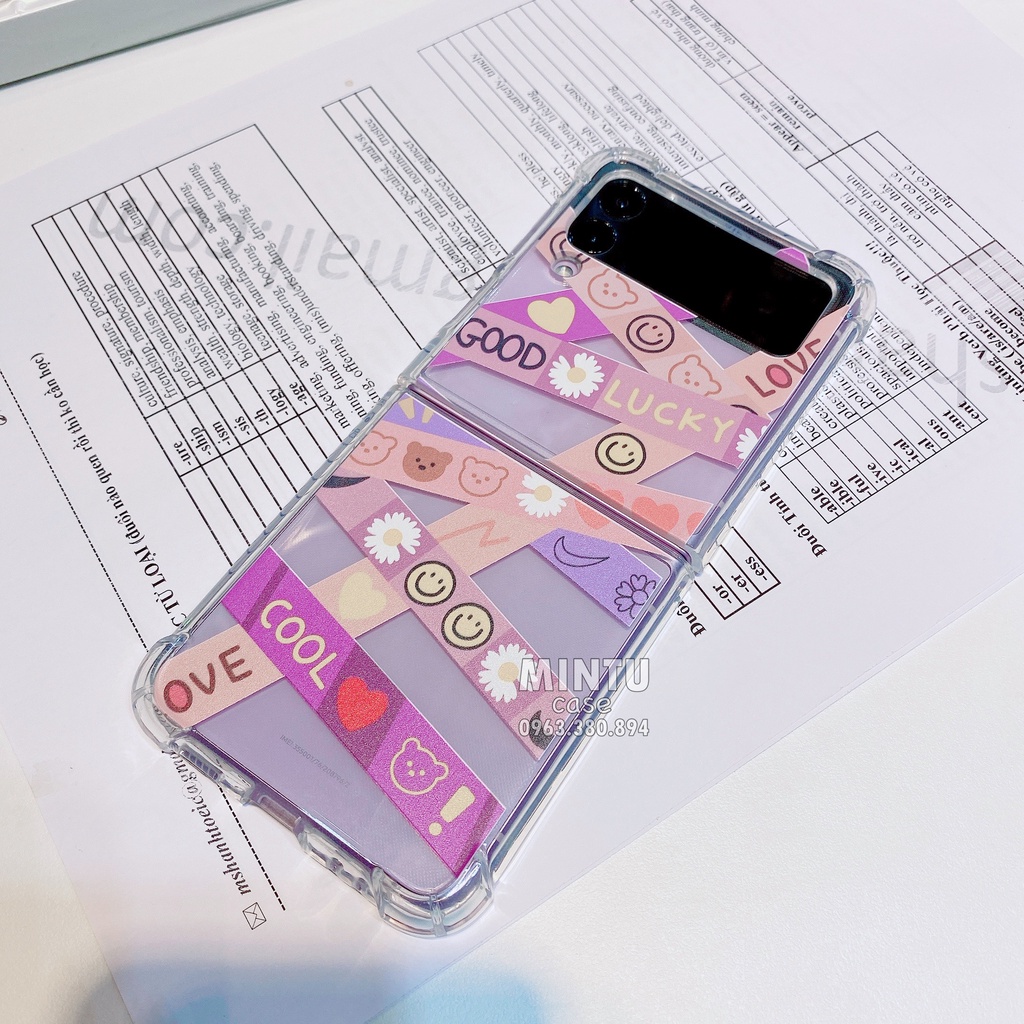 Ốp Samsung Galaxy Z Flip4 5G / Z Flip 4 / Z Flip3 5G / Z Flip 3 trong suốt mẫu dễ thương - ZF10