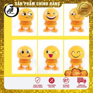 Thú nhún Emoji Lò Xo lắc đầu hình biểu tượng cảm xúc, Trang trí xe ô tô, bàn làm việc,Giảm stress AT.