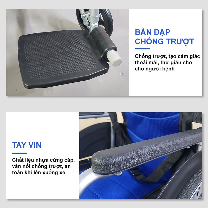 Xe lăn tay cơ bản, giành cho người già, người bị chấn thương, NIKITA S2132