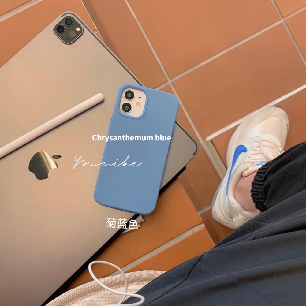 Ốp Điện Thoại Silicon Màu Trơn Phong Cách Hàn Quốc Cho Iphone14 / 14max / 13pro / 12promax / 12 / 11 / xr / 8p / x / xs