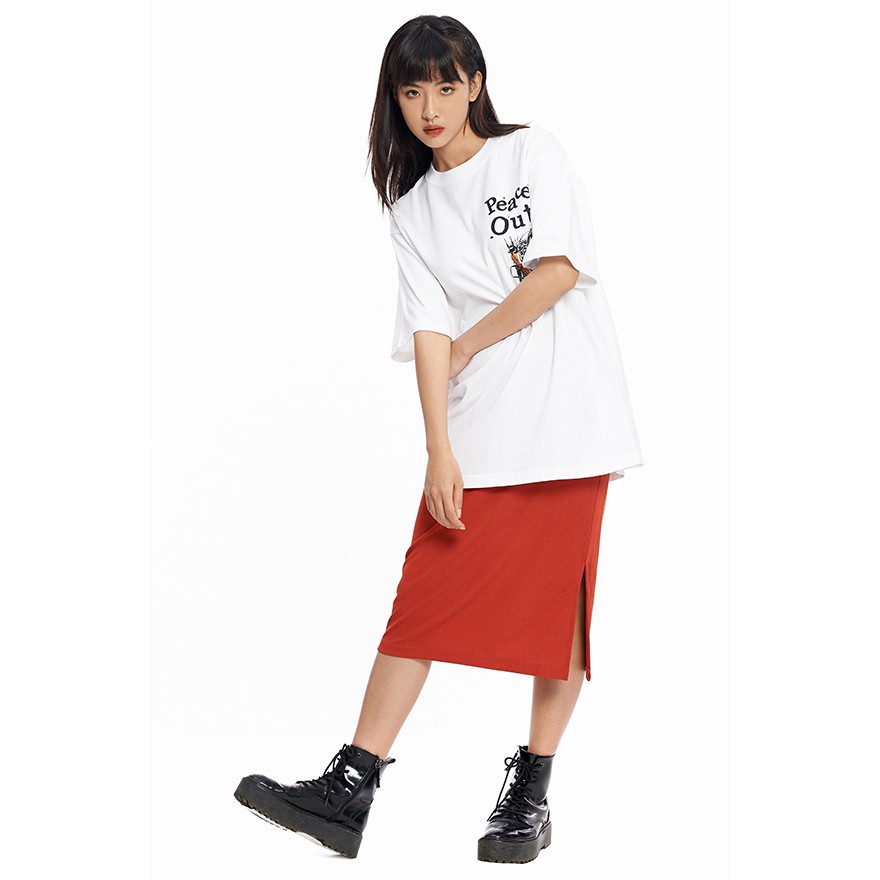 5THEWAY® /peace out/ NEW TEE™ in WHITE aka Áo Thun Trắng Tay Ngắn