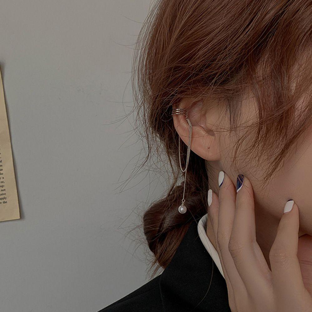 Khuyên Kẹp Vành Tai Dáng Dài Không Cần Xỏ Lỗ Thời Trang