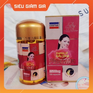 Viên uống Nhau thai cừu Costar Placentra 35000mg làm đẹp da, chống lão hóa, Hộp 100