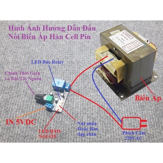 Mạch timer hàn cell pin relay