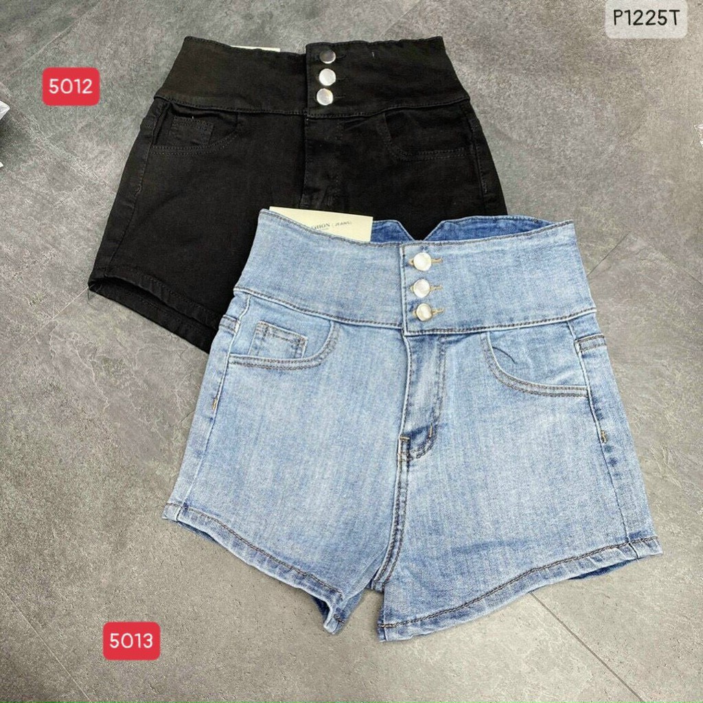 [CLOV10 giảm ngay 10k]Quần short Jean nữ Cao Cấp lưng cao chất jean Co dãn nhẹ vải mềm màu xanh thoải mái khi mặc