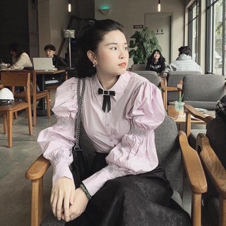 Áo sơ mi tím  zara cực xinh có sẵn