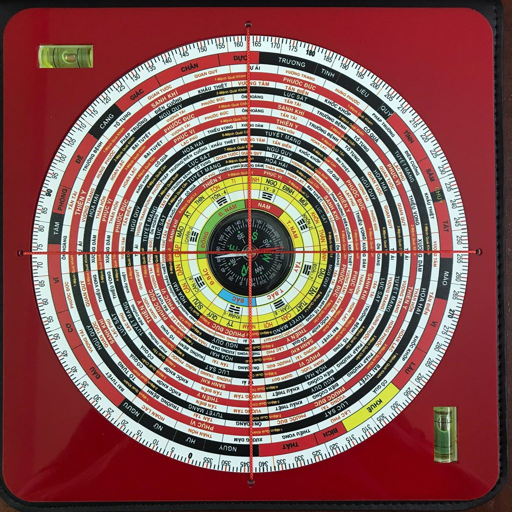 La kinh bát trạch 24 sơn hướng, la bàn phong thuỷ 22,2cm x 22,5cm