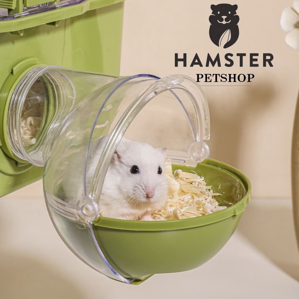 Nhà tắm hình cầu gắn lồng cho hamster, sóc