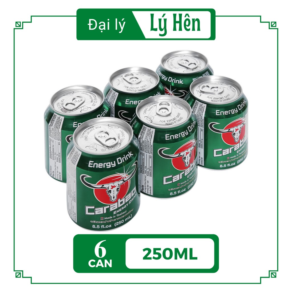 [Toàn quốc] Thùng 24 Lon Nước Tăng Lực Trâu Cụng Carabao Nhập Khẩu Thái Lan 250ml