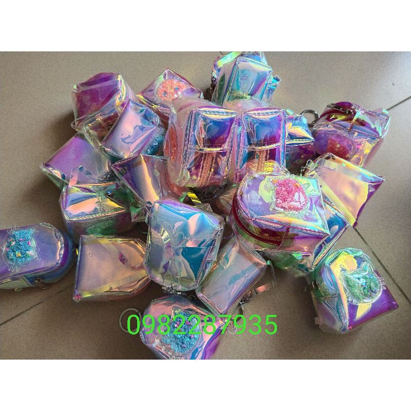 Móc khóa treo balô óng ánh, quà tặng sịn xò