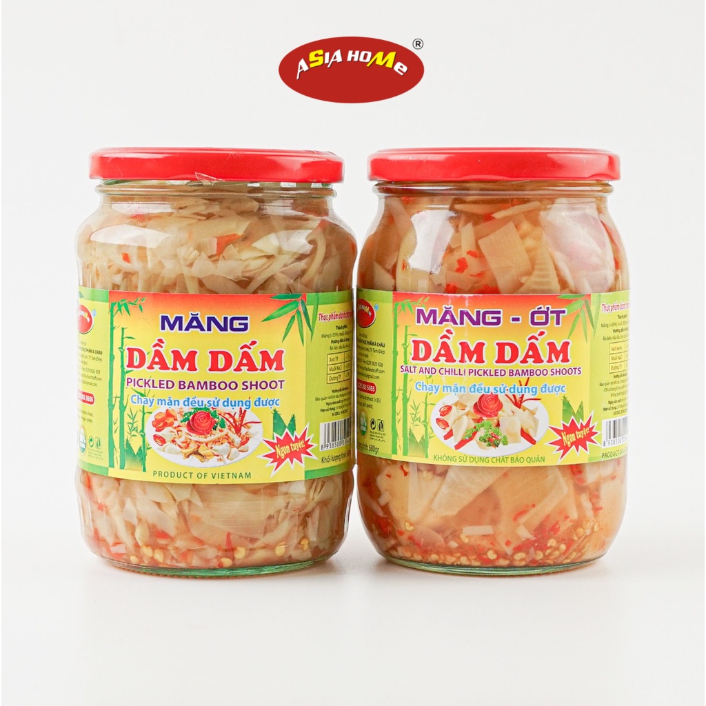 Măng ớt dầm dấm Asia Home lọ 1kg