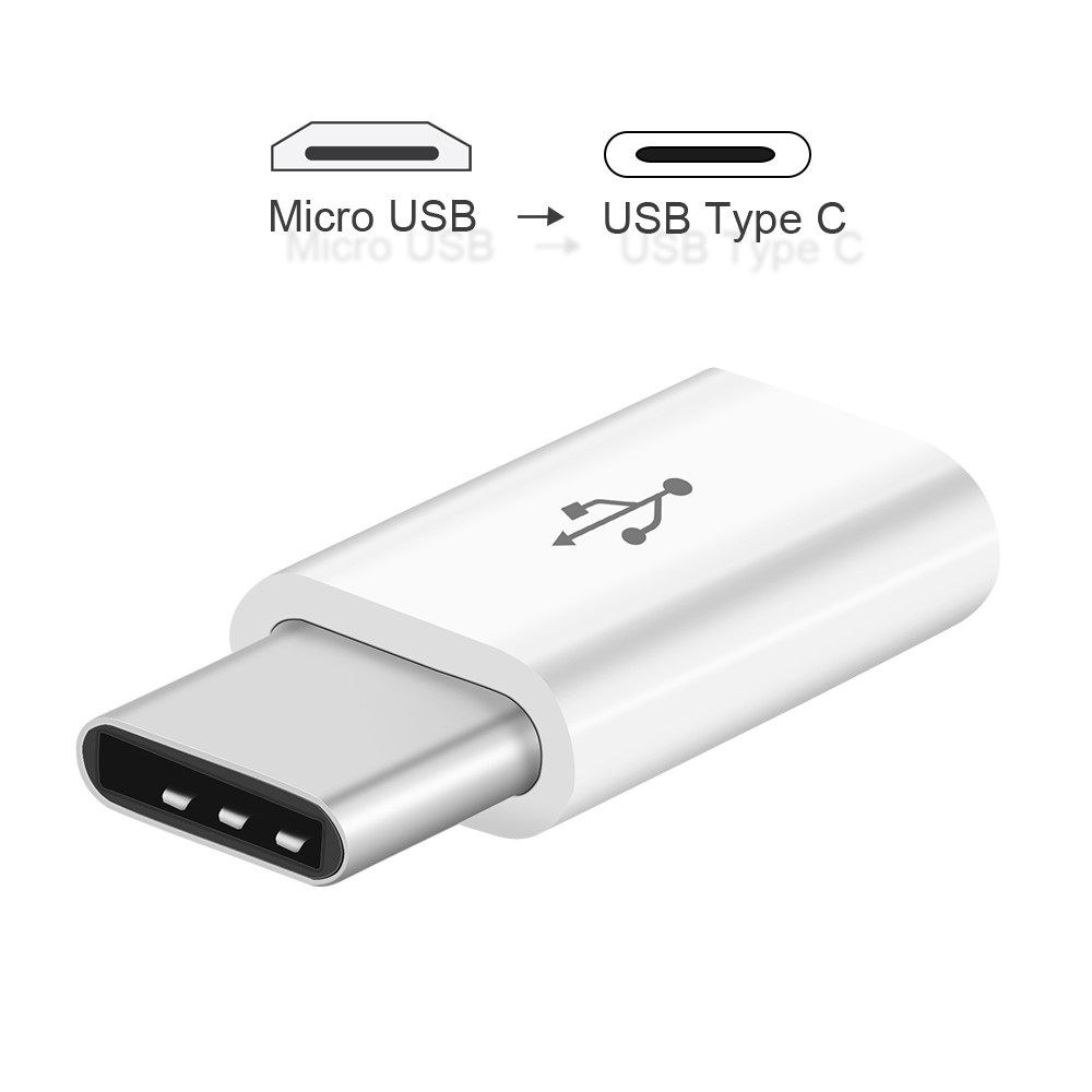 Đầu Chuyển Đổi Cổng Micro Usb 2.0 Sang Usb 3.1 Type-c Cho Samsung Galaxy Note 8 S8 Plus Apple Macbook N