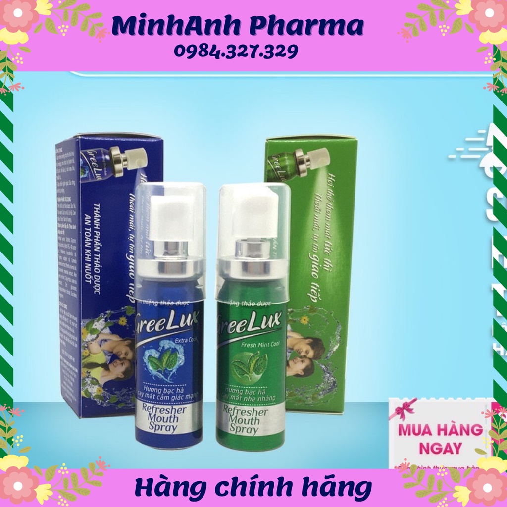 Xịt thơm miệng Greelux (dung tích 12ml)