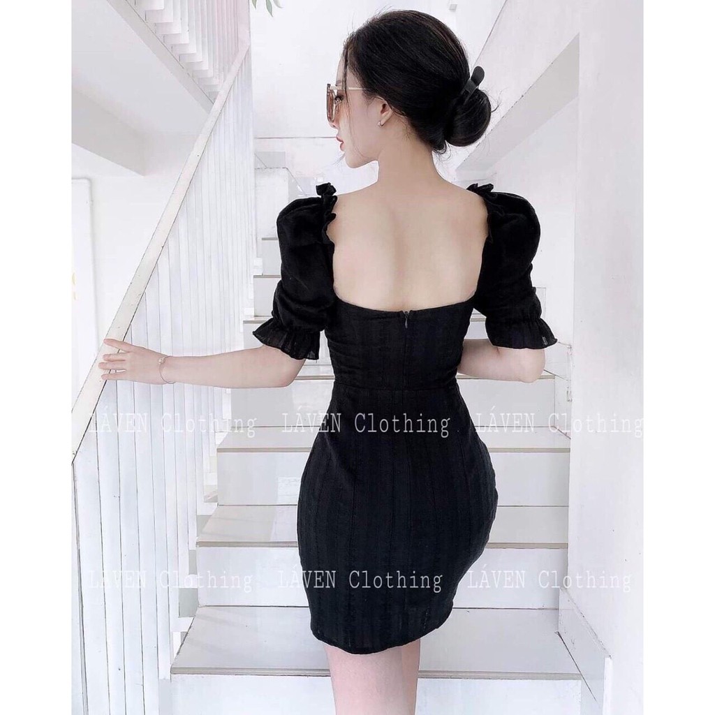 Đầm Váy Nữ Tay Phồng, Có Mút Ngực Đa Dạng Màu Sắc (Đen, Hồng, Trắng) Thời Trang Bonucci | BigBuy360 - bigbuy360.vn