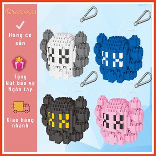 Bộ Mô Hình Lắp Ráp 3D Cho Bé Móc Khoá Hình Kaws | Lego Móc Khoá Hình Kaws