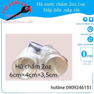 100 hủ đựng sốt 2oz 60ml nước chấm tương mắm. 2 oz -1oz năp liền ,nắp rời-thegioiinan2021