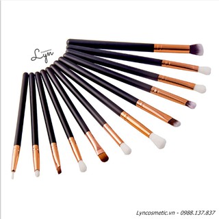 Set cọ trang điểm makeup mắt 12 cây lông mềm