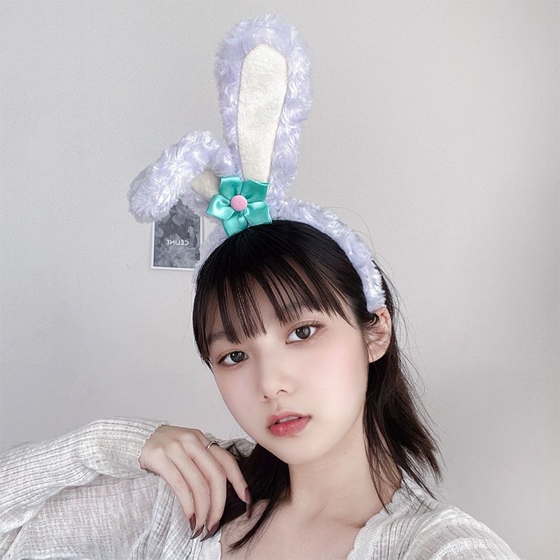 Băng Đô Nhung Hình Thỏ Lớn Dễ Thương