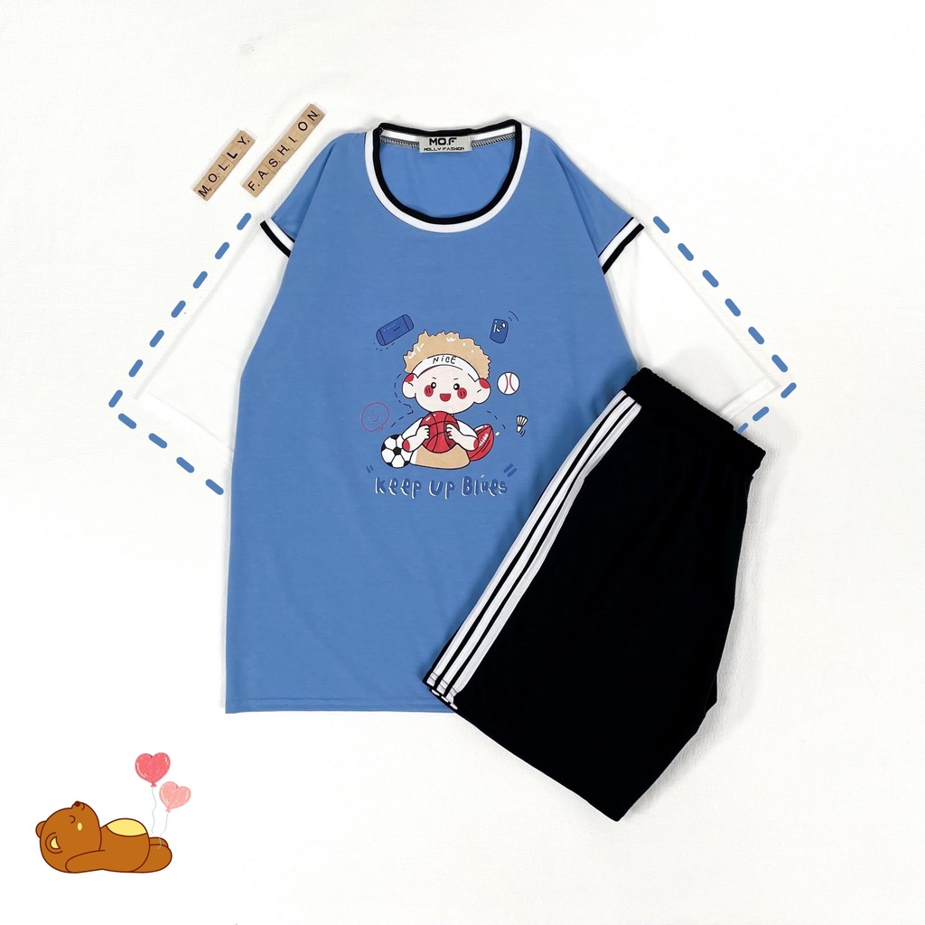 Set Đồ Bộ Bóng Rổ Nam Nữ BOY NICE phong các Ulzzang, Phom Unisex Freesize Molly Fashion