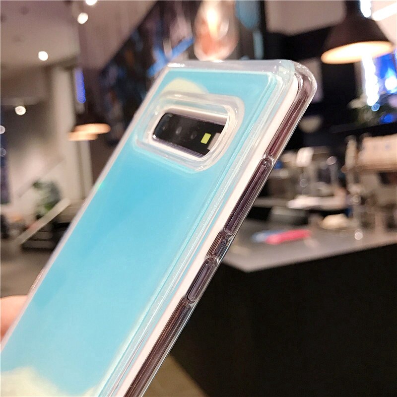 Ốp điện thoại cát neon dạ quang dành cho Samsung S10 S10 Lite S10 plus S9 plus Note 8