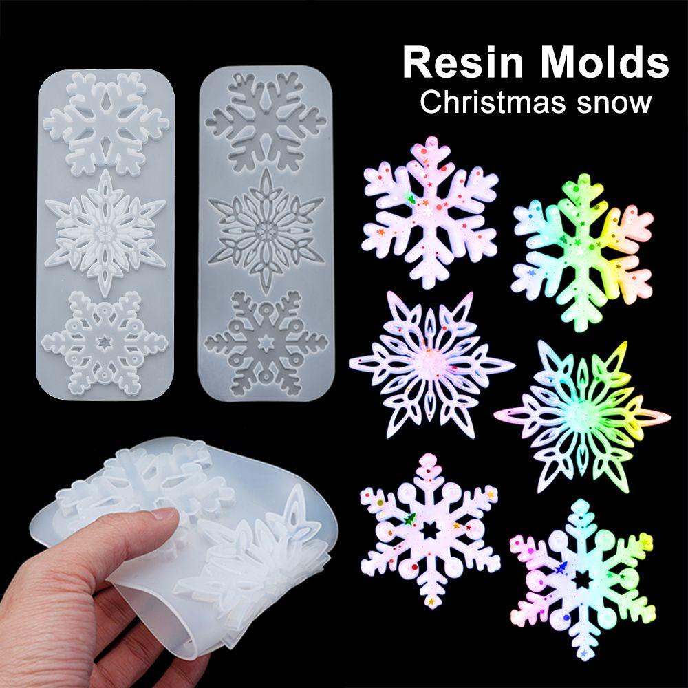 Khuôn Silicone Làm Trang Sức Hình Bông Tuyết Giáng Sinh LAYOR1