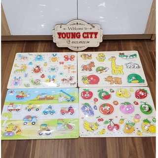 Bảng Gỗ Ghép Hình Có Núm - Chữ cái