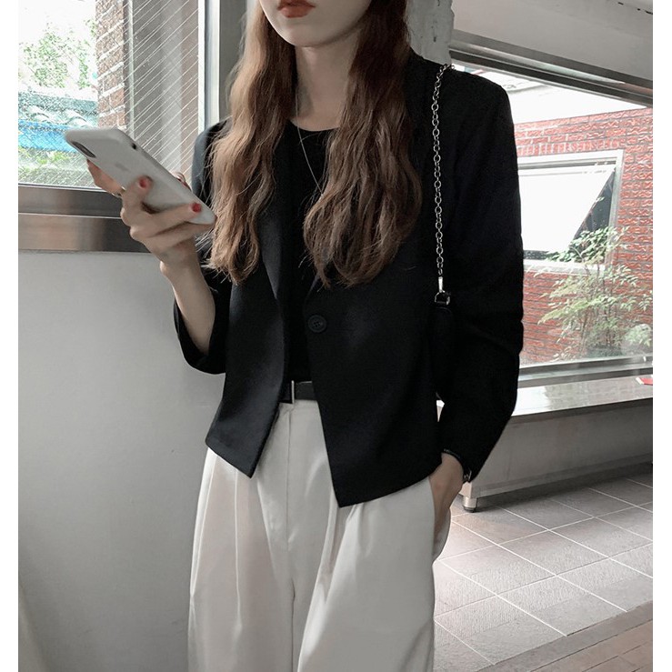 Áo Khoác Suit Trơn Màu Đơn Giản Dành Cho Nữ 37267