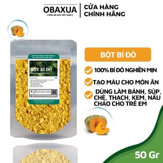Bột bí đỏ nguyên chất (50gr) - NGUYÊN LIỆU LÀM BÁNH & TẠO MÀU NGUYÊN CHẤT