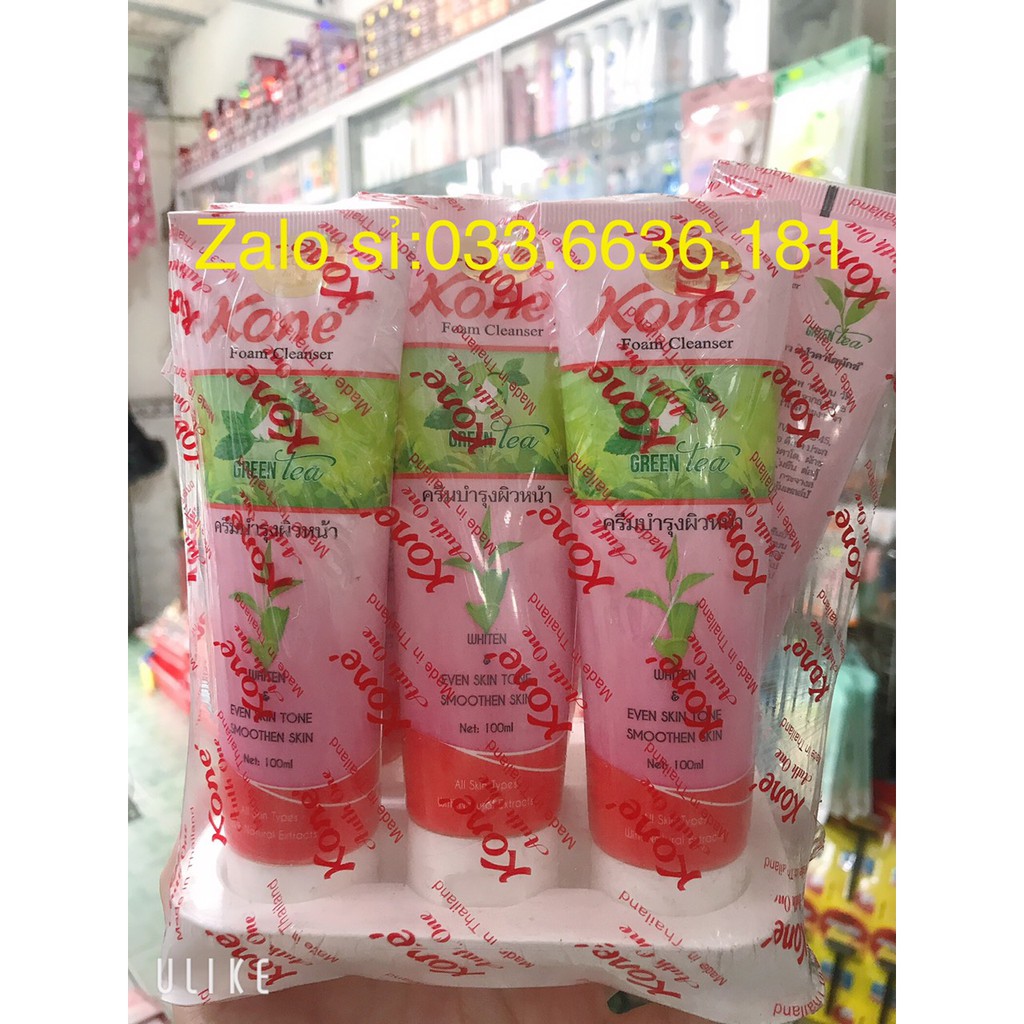 [ chính hãnh 100%] sữa rửa mặt kone trà xanh chuẩn Thái Lan 100g