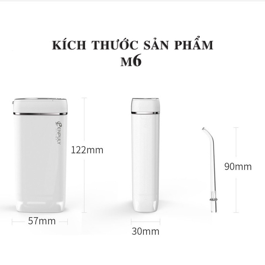 Máy tăm nước mini Xiaomi M6 PLUS chính hãng, nhỏ gọn, công suất mạnh, thích hợp sử dụng ở nhà và mang đi du lịch