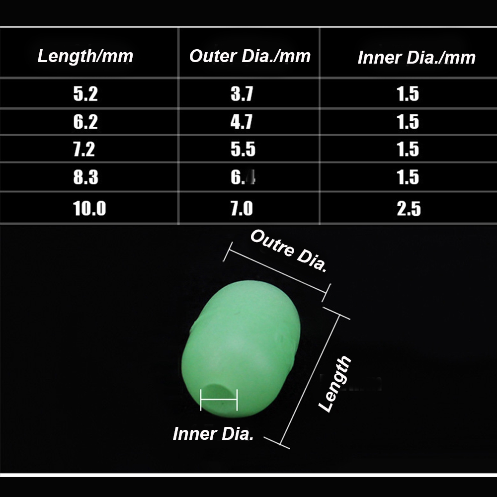 Set 100 phao nổi dạ quang dành cho câu cá