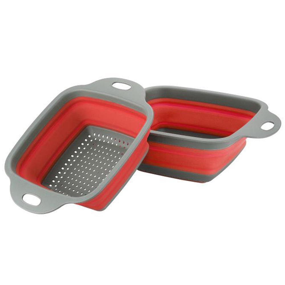Set 2 rổ silicone gấp gọn được tiện dụng