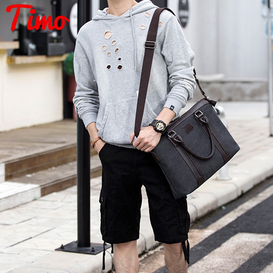 Cặp công sở nam, Cặp văn phòng đựng máy tính laptop da canvas cao cấp cho doanh nhân [ MÃ GIẢM GIÁ SỐC : DAUT10K] | BigBuy360 - bigbuy360.vn